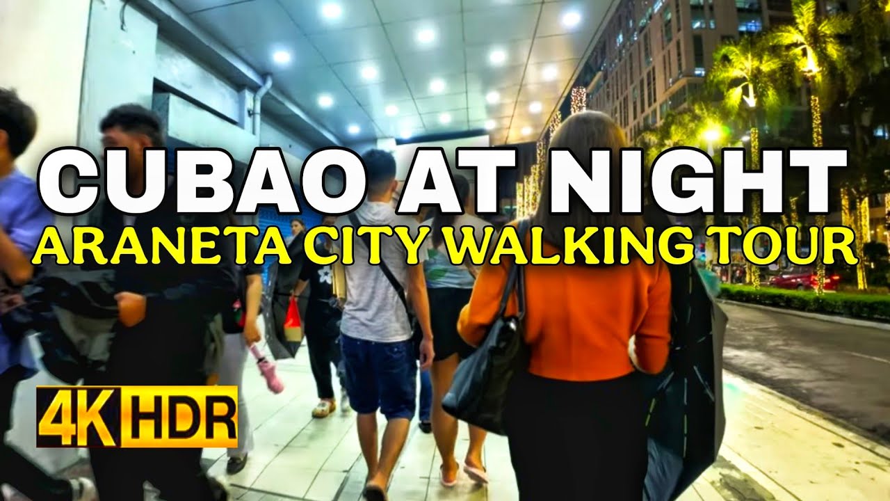 [4K HDR] Rainy Walk In Araneta City Cubao | Street Tour In Quezon City, Metro Manila, Philippines