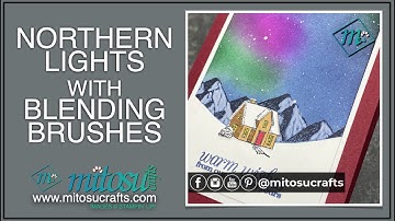 Northern Lights Christmas Card with the new Blending Brushes from Stampin