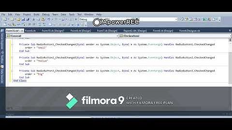 tutorialCode #3: Radiobutton output display on Textbox