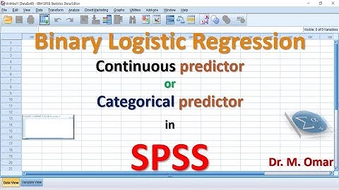Binary logistic regression with one continuous or one categorical predictor in SPSS