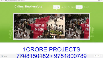 Online Voting using Aadhar card in Java ( UPDATED ) - 1Crore Projects