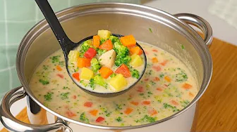 FAT-BURNING SOUP! I lost 7 kg in a month. Just chop and blend!