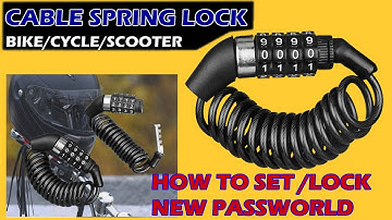 AXWEE BIKE /CYCLE/ HELMET LOCK ! HOW TO SET PASSWORD/SPRING LOCK CABLE LOCK