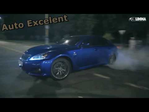 Mercedes CLS63 vs Lexus IS F night drift in city  Ночной дрифт в городе