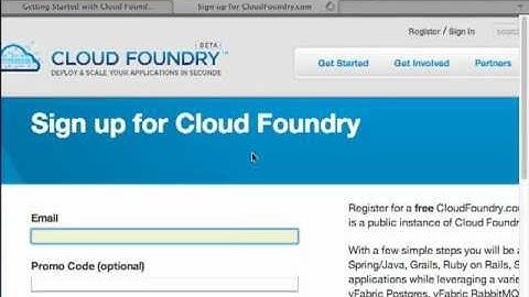 Getting Started with Cloud Foundry
