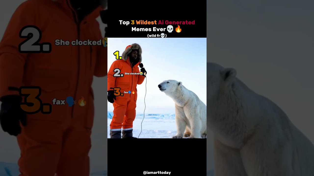 TOP 3 WILDEST AI GENERATED MEMES EVER Wild Fr Aigenerated Tiktok Ranking Meme