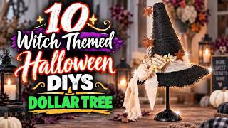 Cute Not Creepy Dollar Tree Halloween DIYS You’ll Love! Witch Themed Halloween Crafts