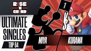 Miya (Mr. Game & Watch) vs Kurama (Mario) - Ultimate Singles Winners Quarters - Rise N Grind 202