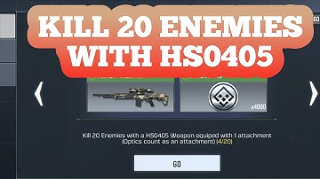 Kill 20 Enemies With a HS0405 Weapon With Equipp 1 Attachment | Call Of Duty Mobile