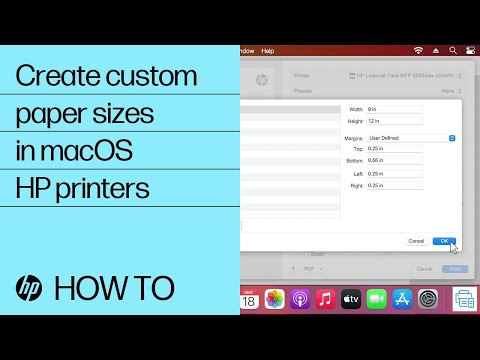 How to create custom paper sizes when printing from the page setup menu in macOS | HP Support