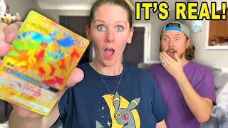 DID YOU KNOW THIS GOLD CARD IS REAL, SHE JUST PULLED IT! Custom Pokemon Cards Booster Box Opening