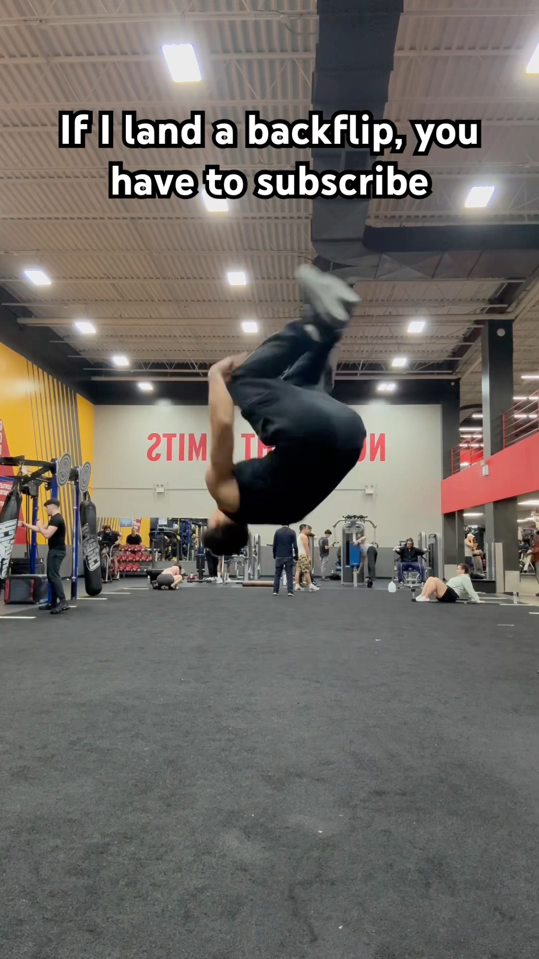 If I land this back flip, you have to subscribe!
