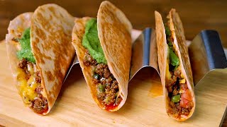 Tortillas with ground beef and cheese - juicy, delicious, simply irresistible!