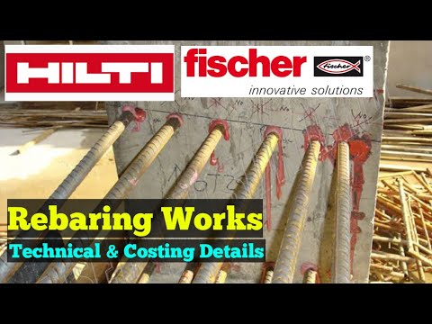 Rebaring Work - Chemical Rebar Cost & Technical Details (HILTI, FISCHER, WEURTH)