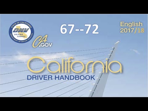 California Driver Handbook | Audio...(REAL VOICE)...DMV.....67--72