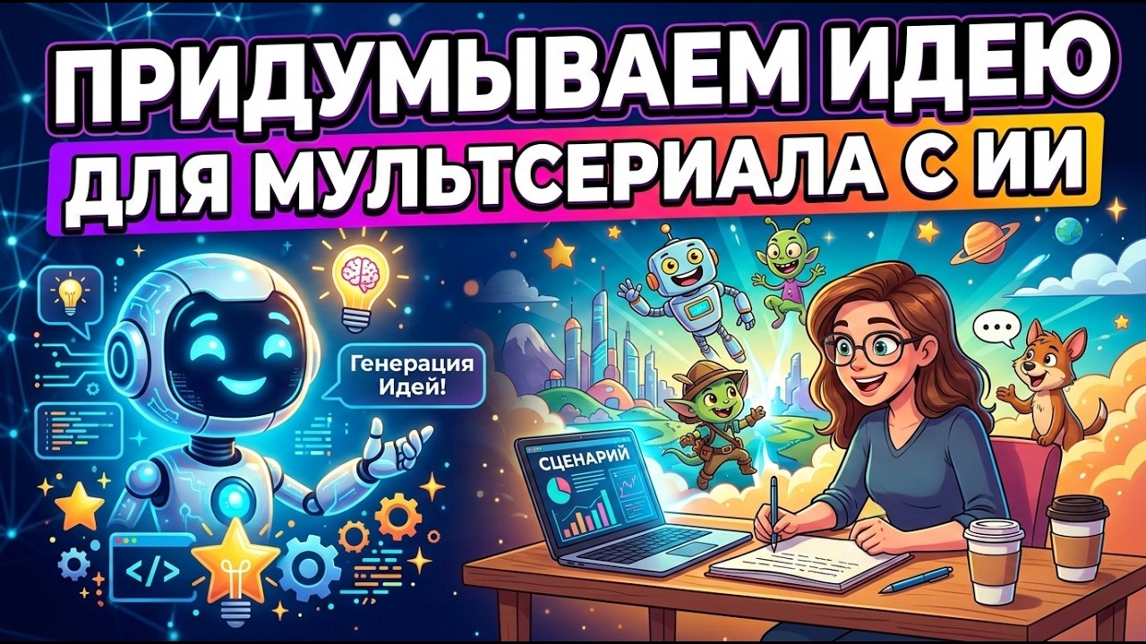 Придумываем идею для мультсериала с ИИ.  #ai #ии #нейросети #qwenchat