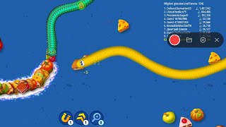 Worms Zone io Giant Slither Snake Top 01/Epic Worms Zone best gameplay 🪱🪱 screenshot 3
