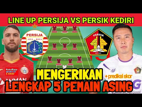 MENGERIKAN!! LINE UP PERSIJA JAKARTA VS PERSIK KEDIRI - LENGKAP DENGAN 5 PEMAIN ASING - LIGA 1