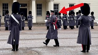 incredible moment unknown man surprise visits king’s guards