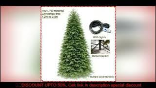 Artificial Christmas Tree Full PE Encryption with Lights Green Large Christmas Tree 1.2m-2.4m Family