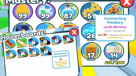 How to get MAX LEVEL of converting mastery? Pet Simulator X Roblox