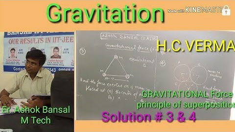 Solution # 3 & 4/GRAVITATION/ GRAVITATIONAL force & principle of superposition/ H.C.VERMA/ IIT JEE