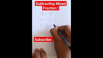 subtracting mixed fraction #shorts #maths #mathematics #substractiontricks #mixedfractions