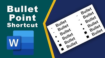 how to make bullet points in word with keyboard Shortcut