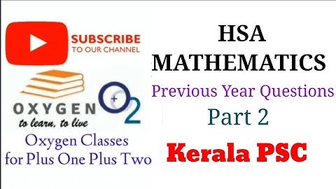 HSA Mathematics | Previous Year Questions (Part 2) | Kerala PSC