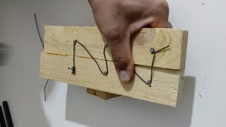 تجميع الخشب بالأسلاك والمساميرAssembling wood with wire and nails#shorts