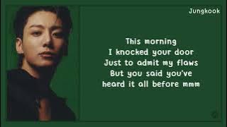 JUNGKOOK - Too Sad to Dance (Lyrics)