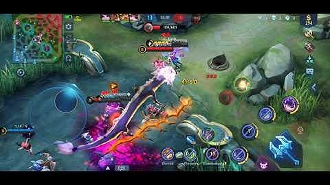 Yu Zhong Gameplay mobile legends (run for your life hanabi and zhask lol)