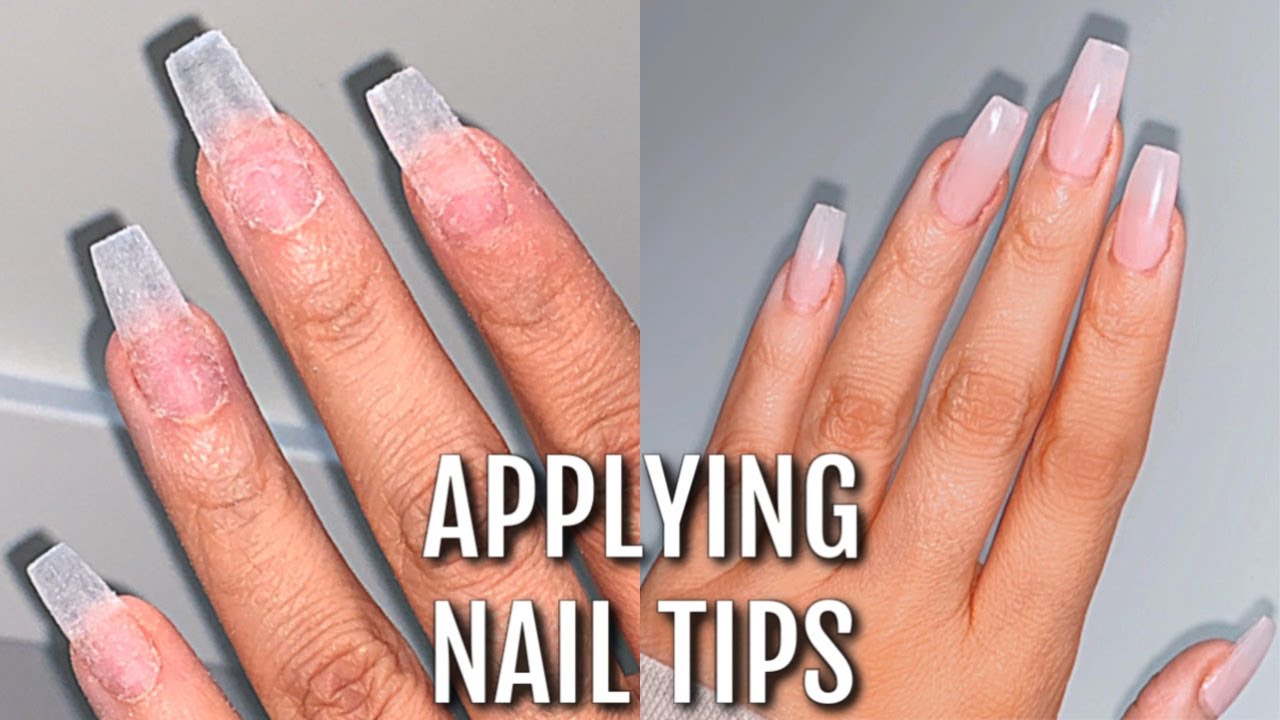 APPLYING NAIL TIPS FOR THE FIRST TIME - I Was Shook!! 😍 - YouTube