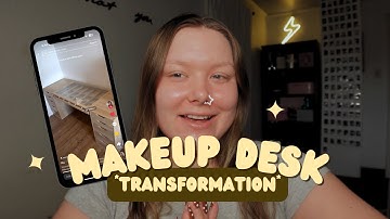 I CREATED MY DREAM VANITY!!! *makeup desk transformation, building my new vanity + organizing!!* 