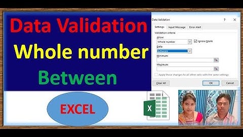 Mastering Data Validation: Whole Numbers between specific range #excel