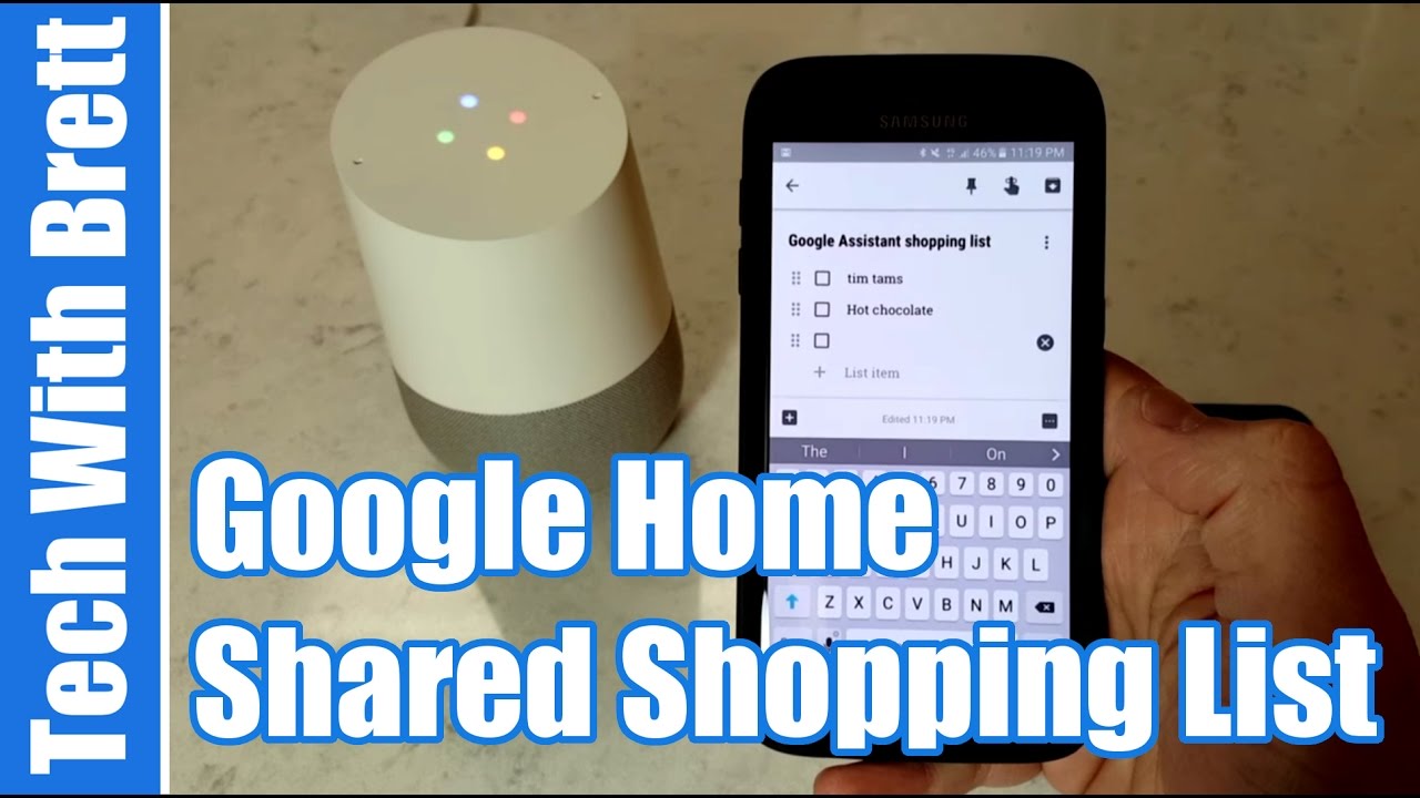 Google Home Shared Shopping List 