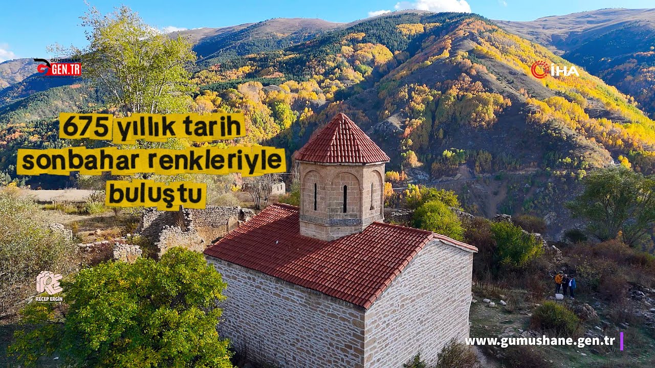 GÖRENLER HAYRAN KALIYOR! 🤩 Gümüşhane'deki 675 Yıllık Manastırın Büyüleyici Sonbahar Renkleri | İmera