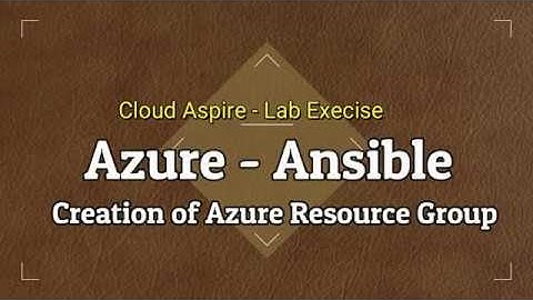 Azure - Ansible | Create Azure Resource Group