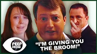 Mark Fights Jeff Off With A Broom | Peep Show