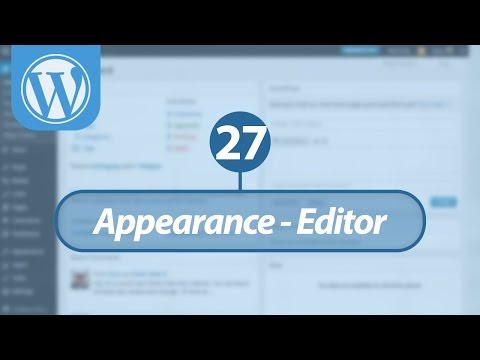 Mastering WordPress in Arabic #27 - Appearance - Editor