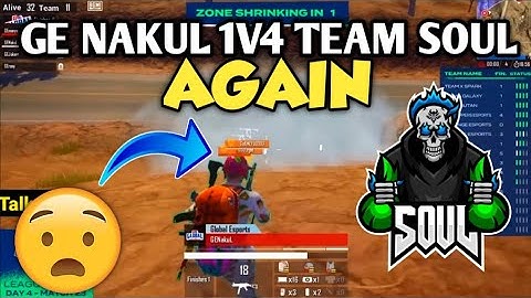 POV GE NAKUL 1V4 TEAM  SouL 😯| Global Esports Full Domination