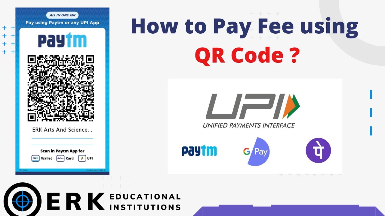 How to Pay Fee Online using QR Code - ERK Educational Institutions
