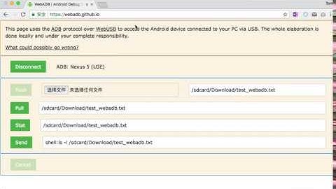 demo video of webadb