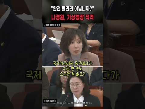 "이거 완전 들러리 아닙니까?" 나경원, 기상청장 직격