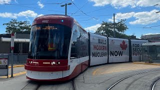 TTC full Westbound ride on route 505 Dundas streetcar From Broadview Station to Dundas west station