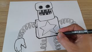 COMO DESENHAR O BOXY BOO DO JOGO POPPY PLAYTIME PASSO A P...