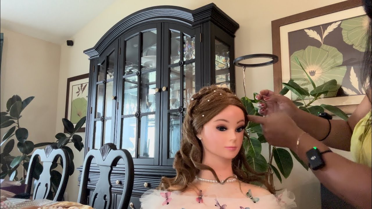 ASMR Cinderella Movie Inspired Hairstyle - Hairstyling, Perfectionist, Finishing Touches W/ Whisper