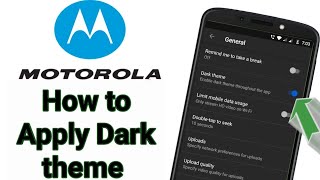 How to Apply Dark theme in Motorola Mobile enable dark mode how to change theme moto g4 plus screenshot 2
