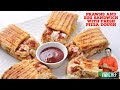 Prawns and Egg Sandwich with Fresh Pizza Dough - Must Try very Delicious Like - Prawn Tostadas