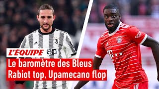 Rabiot au top et Upamecano a eu du mal : Le baromètre des Bleus